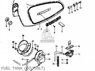 FUEL TANK (GS750LT) - GS750L 1981 (X) USA (E03)