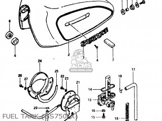 FUEL TANK (GS750LX) - GS750L 1981 (X) USA (E03)
