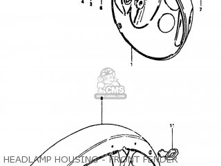 HEADLAMP HOUSING - FRONT FENDER - GS750L 1981 (X) USA (E03)