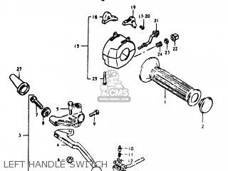 LEFT HANDLE SWITCH - GS750L 1981 (X) USA (E03)