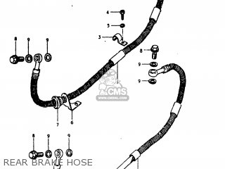 REAR BRAKE HOSE - GS750L 1981 (X) USA (E03)