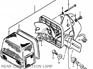 REAR COMBINATION LAMP - GS750L 1981 (X) USA (E03)