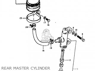 REAR MASTER CYLINDER - GS750L 1981 (X) USA (E03)