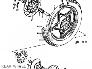 REAR WHEEL - GS750L 1981 (X) USA (E03)