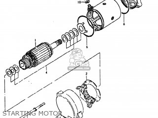 STARTING MOTOR - GS750L 1981 (X) USA (E03)