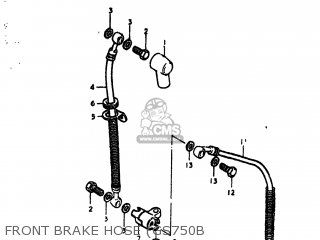 FRONT BRAKE HOSE (GS750B - GS750N 1977 (B) USA (E03)