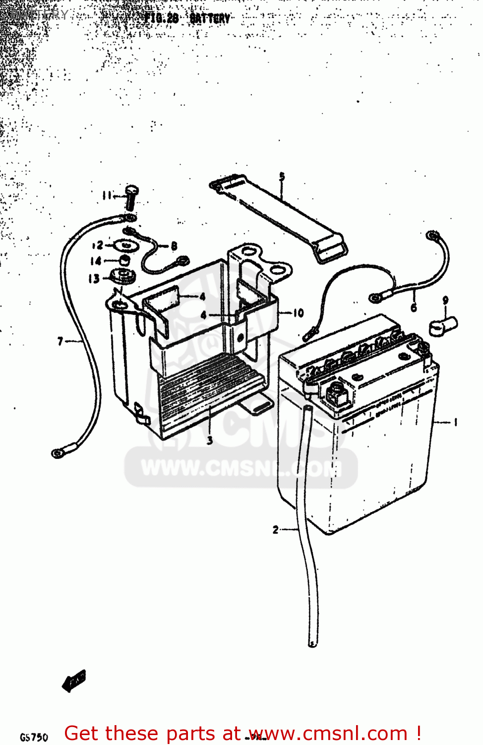 BATTERY GS750N 1978 (C) USA (E03)