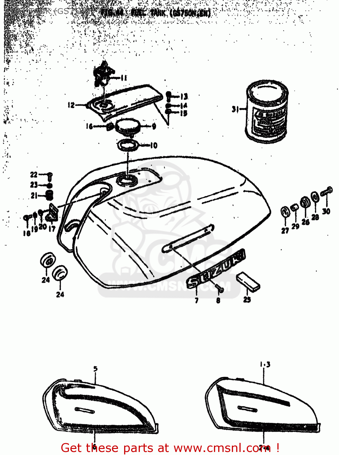 FUEL TANK (GS750N GS750N 1978 (C) USA (E03)