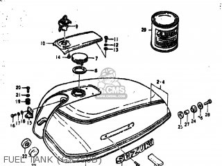 FUEL TANK (GS750B) - GS750N 1978 (C) USA (E03)