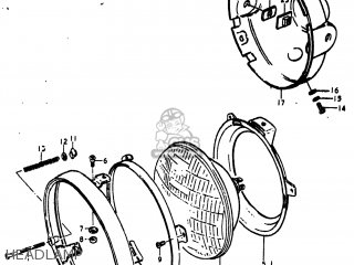 HEADLAMP - GS750N 1978 (C) USA (E03)