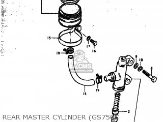 REAR MASTER CYLINDER (GS750C - GS750N 1978 (C) USA (E03)
