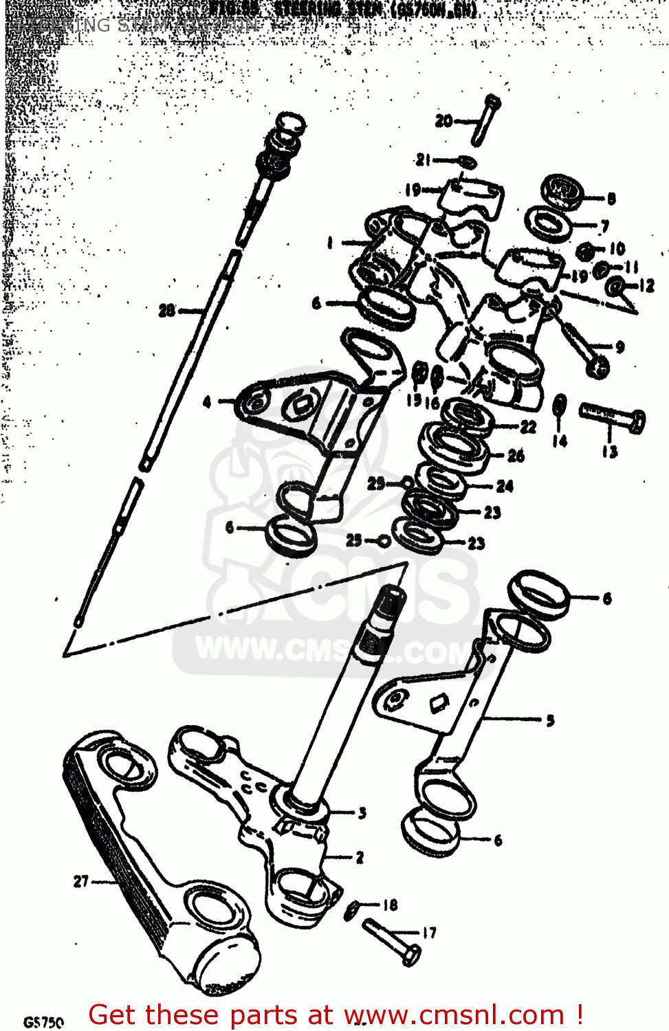STEERING STEM (GS750N GS750N 1979 (N) USA (E03)