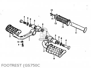 FOOTREST (GS750C - GS750N 1979 (N) USA (E03)