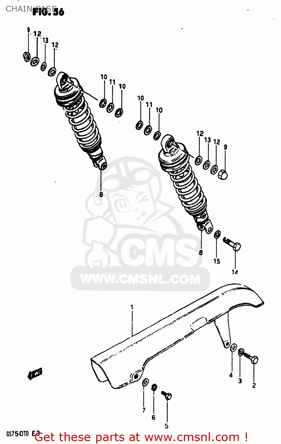 CHAIN CASE GS750T 1982 (Z) USA (E03)