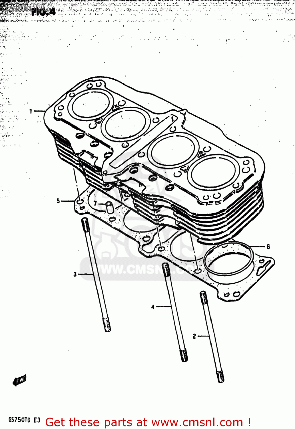 CYLINDER GS750T 1982 (Z) USA (E03)