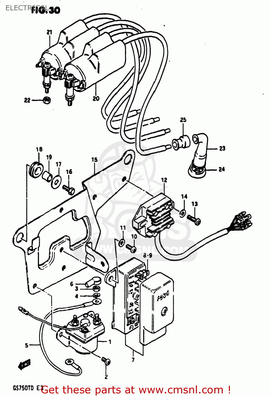 ELECTRICAL GS750T 1982 (Z) USA (E03)