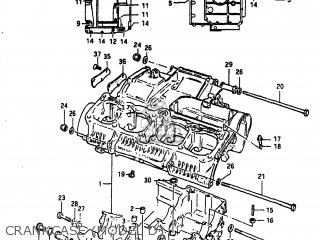 CRANKCASE (MODEL D) - GS750T 1982 (Z) USA (E03)