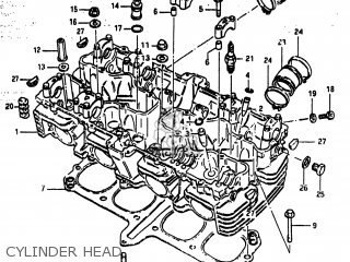 CYLINDER HEAD - GS750T 1982 (Z) USA (E03)