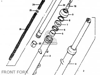 FRONT FORK - GS750T 1982 (Z) USA (E03)