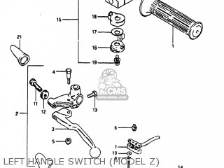 LEFT HANDLE SWITCH (MODEL Z) - GS750T 1982 (Z) USA (E03)