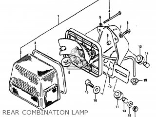 REAR COMBINATION LAMP - GS750T 1982 (Z) USA (E03)