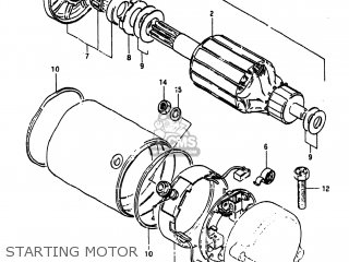 STARTING MOTOR - GS750T 1982 (Z) USA (E03)