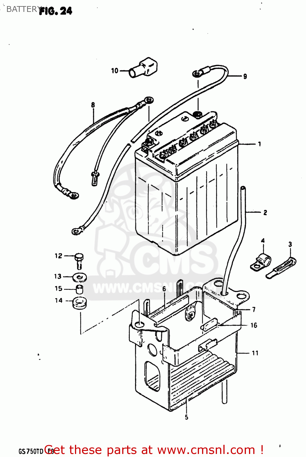 BATTERY GS750T 1983 (D) USA (E03)