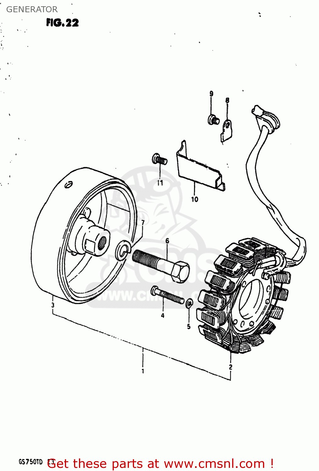 GENERATOR GS750T 1983 (D) USA (E03)