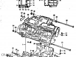 CRANKCASE (MODEL Z) - GS750T 1983 (D) USA (E03)