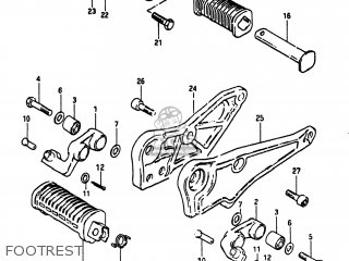FOOTREST - GS750T 1983 (D) USA (E03)