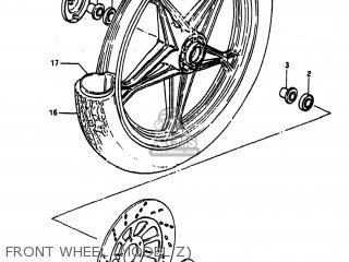 FRONT WHEEL (MODEL Z) - GS750T 1983 (D) USA (E03)