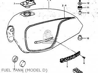 FUEL TANK (MODEL D) - GS750T 1983 (D) USA (E03)