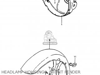 HEADLAMP HOUSING - FRONT FENDER - GS750T 1983 (D) USA (E03)
