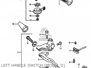 LEFT HANDLE SWITCH (MODEL D) - GS750T 1983 (D) USA (E03)