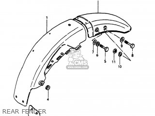 REAR FENDER - GS750T 1983 (D) USA (E03)