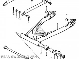REAR SWINGING ARM - GS750T 1983 (D) USA (E03)