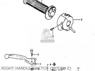 RIGHT HANDLE SWITCH (MODEL Z) - GS750T 1983 (D) USA (E03)