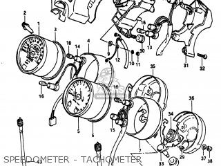 SPEEDOMETER - TACHOMETER - GS750T 1983 (D) USA (E03)