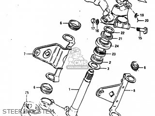 STEERING STEM - GS750T 1983 (D) USA (E03)