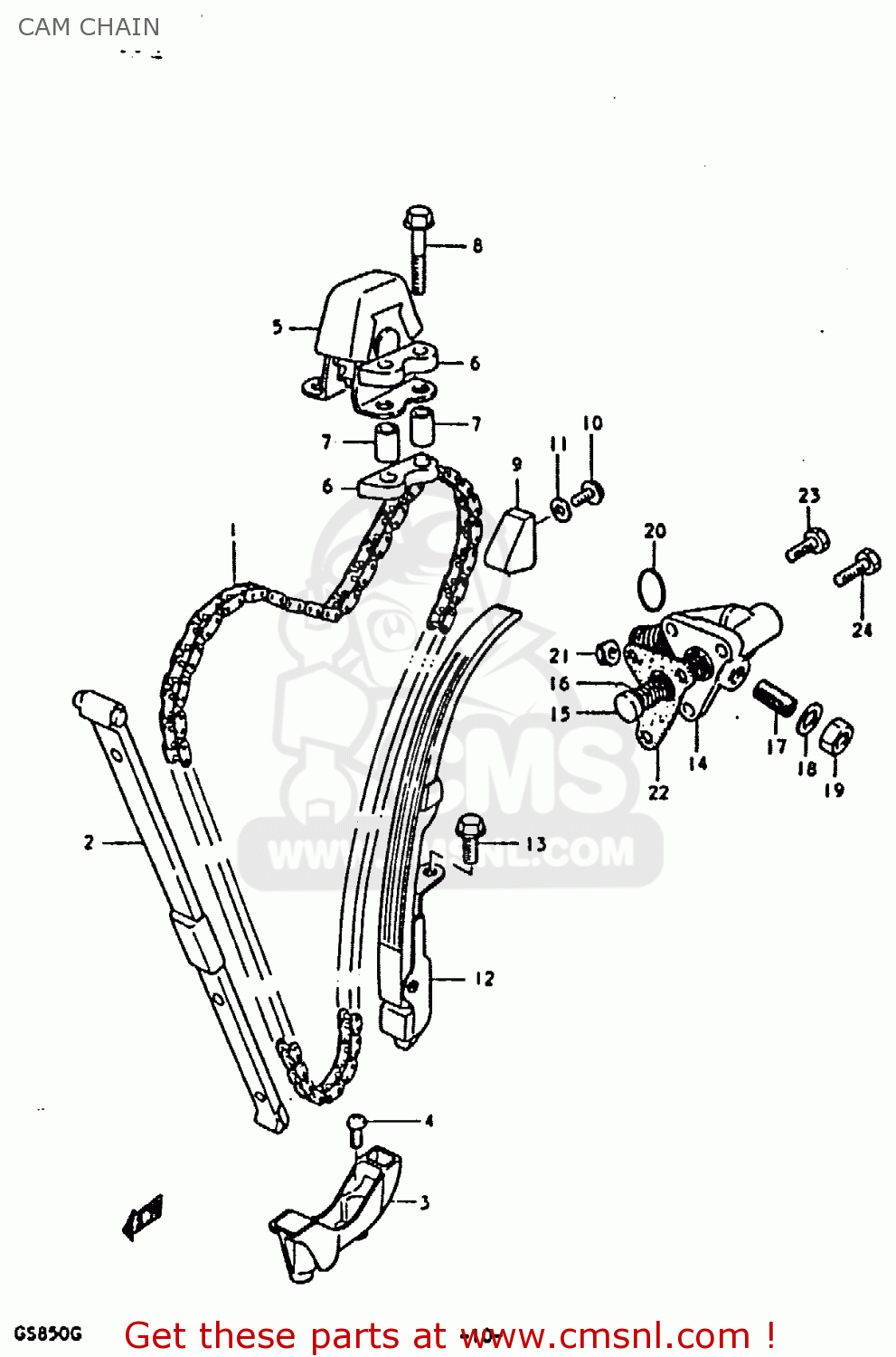 CAM CHAIN GS850 1986 (G) GENERAL EXPORT (E01)