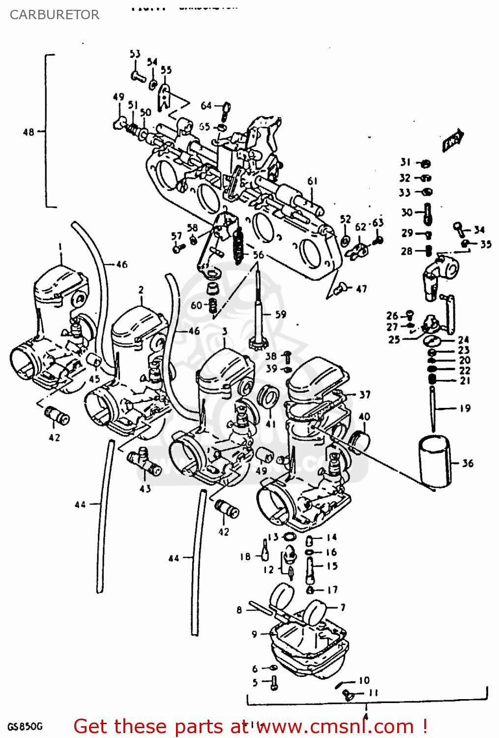 CARBURETOR GS850 1986 (G) GENERAL EXPORT (E01)