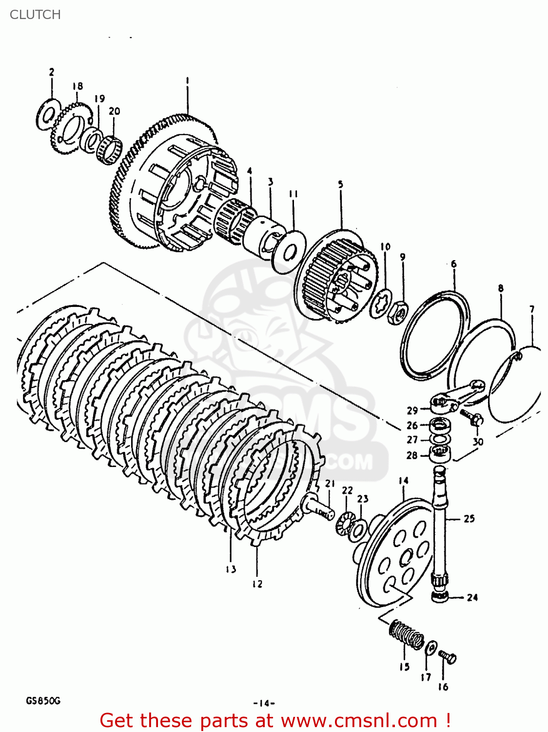 CLUTCH GS850 1986 (G) GENERAL EXPORT (E01)