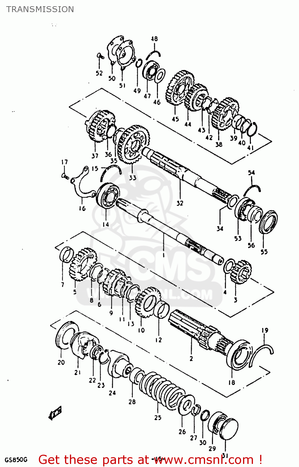 TRANSMISSION GS850 1986 (G) GENERAL EXPORT (E01)