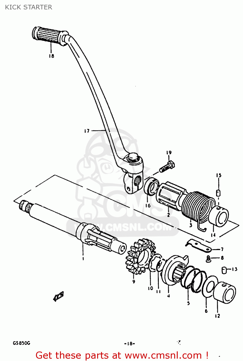 KICK STARTER GS850 1986 (G) GENERAL EXPORT (E01)