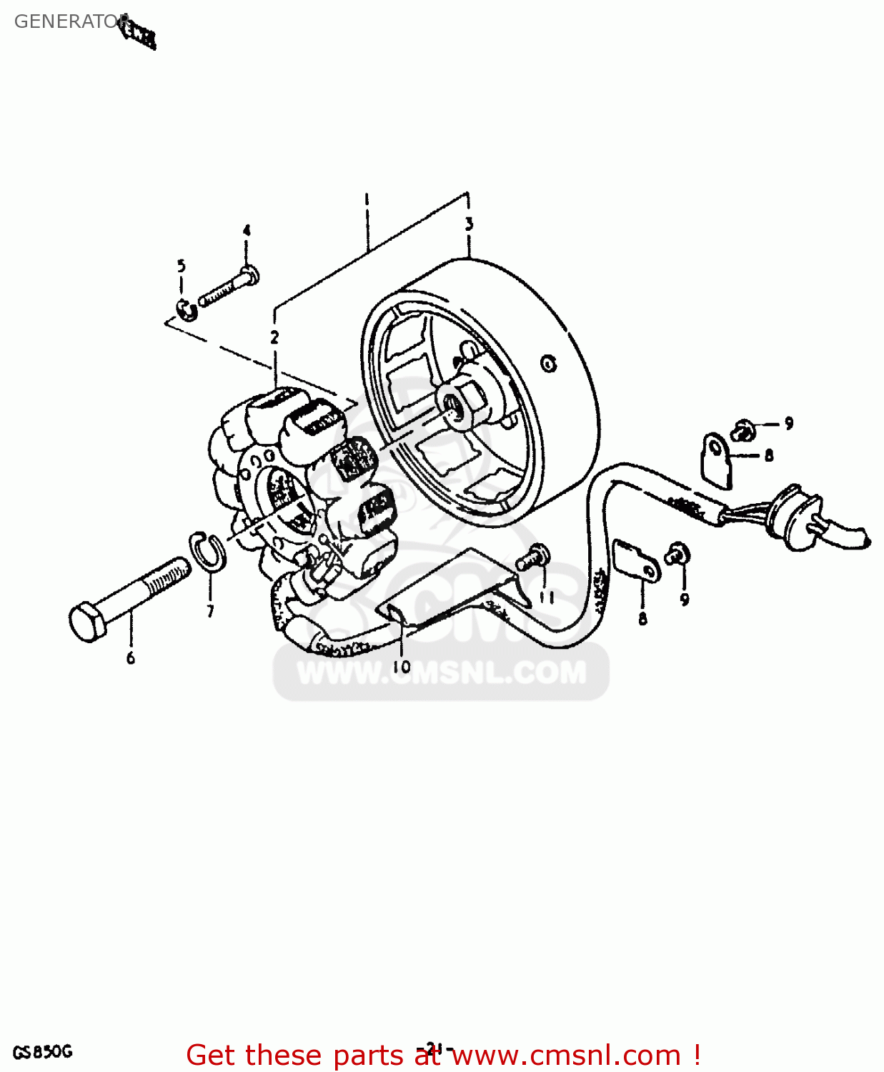 GENERATOR GS850 1986 (G) GENERAL EXPORT (E01)