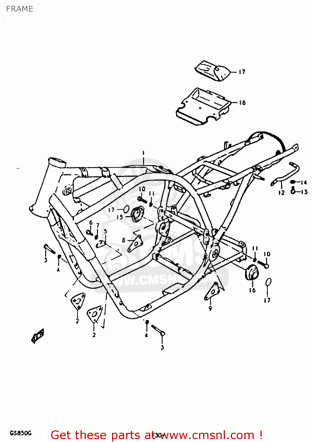 FRAME GS850 1986 (G) GENERAL EXPORT (E01)