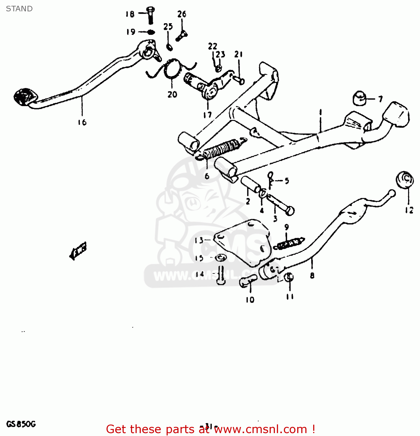 STAND GS850 1986 (G) GENERAL EXPORT (E01)