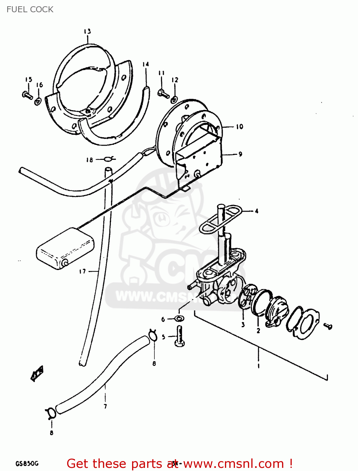 FUEL COCK GS850 1986 (G) GENERAL EXPORT (E01)