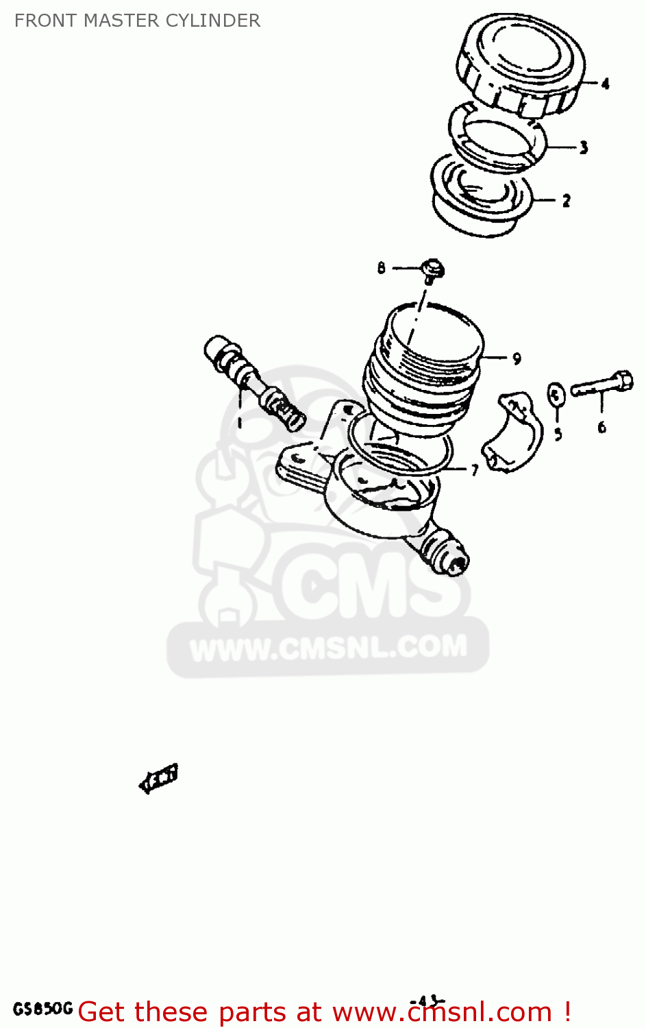 FRONT MASTER CYLINDER GS850 1986 (G) GENERAL EXPORT (E01)