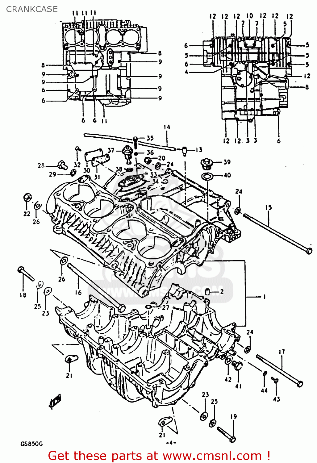 CRANKCASE GS850 1986 (G) GENERAL EXPORT (E01)